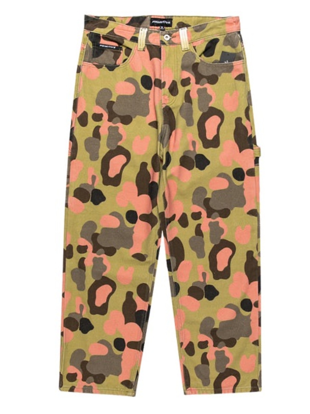 Primitive Good Time Carpenter Pants Camo Pink Baggy Skate Workwear 28 NWT